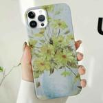 For iPhone 12 Pro Varnishing Water Stick PC Phone Case(Small Chrysanthemum)