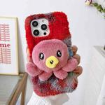 For iPhone 13 Pro Octopus Plush TPU Phone Case(Red)