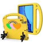 For Huawei MediaPad T5 10 Love Small Palm Holder EVA Tablet Case(Yellow)