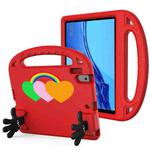 For Lenovo Tab P10 TB-X706 Love Small Palm Holder EVA Tablet Case(Red)