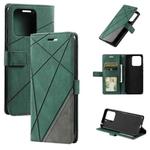 For Xiaomi Redmi 10C 4G / 10 Indian Skin Feel Splicing Leather Phone Case(Green)