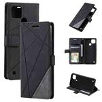 For Realme C21Y Skin Feel Splicing Leather Phone Case(Black)
