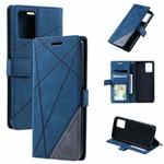 For vivo Y21 2021 / Y33s Skin Feel Splicing Leather Phone Case(Blue)