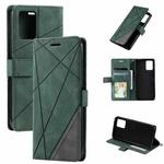 For vivo Y21 2021 / Y33s Skin Feel Splicing Leather Phone Case(Green)