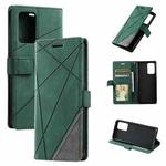 For OPPO Find X5 Lite Skin Feel Splicing Leather Phone Case(Green)