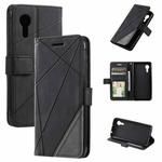 For Samsung Galaxy Xcover5 Skin Feel Splicing Leather Phone Case(Black)