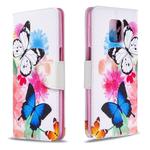 For Xiaomi Redmi Note 9S / Note 9 Pro / Note 9 Pro Max Colored Drawing Pattern Horizontal Flip Leather Case with Holder & Card Slots & Wallet(Butterfly)