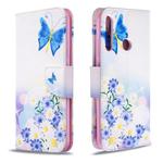 For Huawei P40 Lite E / Y7P Colored Drawing Pattern Horizontal Flip Leather Case with Holder & Card Slots & Wallet(Pansy)