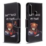 For Huawei P40 Lite E / Y7P Colored Drawing Pattern Horizontal Flip Leather Case with Holder & Card Slots & Wallet(Bear)