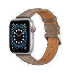 Genuine Leather Watch Band For Apple Watch Ultra 49mm / Series 8&7 45mm / SE 2&6&SE&5&4 44mm / 3&2&1 42mm(Grey)