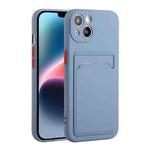 For iPhone 14 Plus Card Slot Design Shockproof TPU Phone Case(Grey)