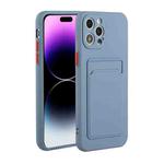 For iPhone 14 Pro Card Slot Design Shockproof TPU Phone Case(Grey)