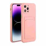 For iPhone 14 Pro Card Slot Design Shockproof TPU Phone Case(Pink)
