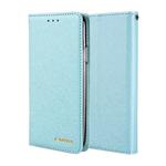 For iPhone  XS / X CMai2 Silk Texture Horizontal Flip Leather Case with Holder & Card Slots & Photo Frame & Wallet(Mint Green)