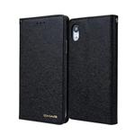 For iPhone XR CMai2 Silk Texture Horizontal Flip Leather Case with Holder & Card Slots & Photo Frame & Wallet(Black)