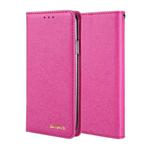 For iPhone XS Max CMai2 Silk Texture Horizontal Flip Leather Case with Holder & Card Slots & Photo Frame & Wallet(Rose Red)