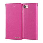 For iPhone 8 Plus & 7 Plus CMai2 Silk Texture Horizontal Flip Leather Case with Holder & Card Slots & Photo Frame & Wallet(Rose Red)