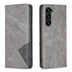 For Samsung Galaxy S23+ 5G Prismatic Invisible Magnetic Leather Phone Case(Grey)