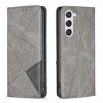 For Samsung Galaxy S23 5G Prismatic Invisible Magnetic Leather Phone Case(Grey)