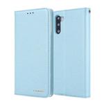 For Galaxy Note 10 CMai2 Silk Texture Horizontal Flip Leather Case with Holder & Card Slots & Photo Frame & Wallet(Mint Green)