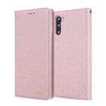 For Galaxy Note 10+ CMai2 Silk Texture Horizontal Flip Leather Case with Holder & Card Slots & Photo Frame & Wallet(Rose Gold)