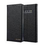 For Galaxy S10+ CMai2 Silk Texture Horizontal Flip Leather Case with Holder & Card Slots & Photo Frame & Wallet(Black)