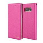 For Galaxy Note 8 CMai2 Silk Texture Horizontal Flip Leather Case with Holder & Card Slots & Photo Frame & Wallet(Rose Red)