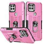 For Motorola Moto G Stylus 2021 Ring Holder Armor Hybrid Phone Case(Pink)