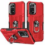 For Xiaomi Redmi Note 11 Global Ring Holder Armor Hybrid Phone Case(Red)