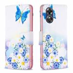 For OPPO A17 Drawing Pattern Leather Phone Case(Butterfly Love)