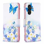 For Samsung Galaxy A14 5G Drawing Pattern Leather Phone Case(Butterfly Love)