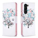 For Samsung Galaxy S23+ 5G Drawing Pattern Leather Phone Case(Tree)