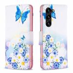 For Samsung Galaxy S23+ 5G Drawing Pattern Leather Phone Case(Butterfly Love)