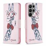 For Samsung Galaxy S23 Ultra 5G Drawing Pattern Leather Phone Case(Deer)