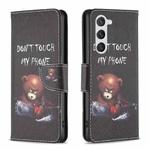 For Samsung Galaxy S23 5G Drawing Pattern Leather Phone Case(Bear)