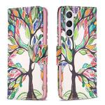 For Samsung Galaxy S23 5G Drawing Pattern Leather Phone Case(Tree Life)