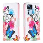 For Xiaomi 12T / 12T Pro / Redmi K50 Ultra Drawing Pattern Leather Phone Case(Butterflies)