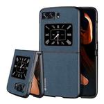 For Motorola Moto Razr 2022 DUX DUCIS Fino Series PU + TPU Phone Case(Blue)