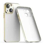 For iPhone 14 Lens Protector Ultra-thin Electroplated PC Phone Case(White)