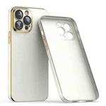 For iPhone 14 Pro Lens Protector Ultra-thin Electroplated PC Phone Case(White)