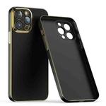 For iPhone 14 Pro Lens Protector Ultra-thin Electroplated PC Phone Case(Black)