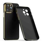 For iPhone 14 Pro Max Lens Protector Ultra-thin Electroplated PC Phone Case(Black)