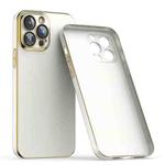 For iPhone 13 Pro Lens Protector Ultra-thin Electroplated PC Phone Case(White)