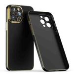 For iPhone 13 Pro Lens Protector Ultra-thin Electroplated PC Phone Case(Black)