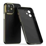 For iPhone 12 Lens Protector Ultra-thin Electroplated PC Phone Case(Black)