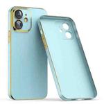 For iPhone 11 Lens Protector Ultra-thin Electroplated PC Phone Case(Light Blue)