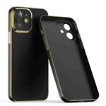 For iPhone 11 Lens Protector Ultra-thin Electroplated PC Phone Case(Black)