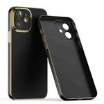 For iPhone 12 mini Lens Protector Ultra-thin Electroplated PC Phone Case(Black)