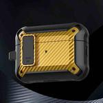 For AirPods Pro 2 Bumblebee Carbon Fiber Earphone Protective Case(Black Yellow)