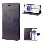 For Nothing Phone 1 Butterfly Flower Pattern Flip Leather Phone Case(Dark Purple)
